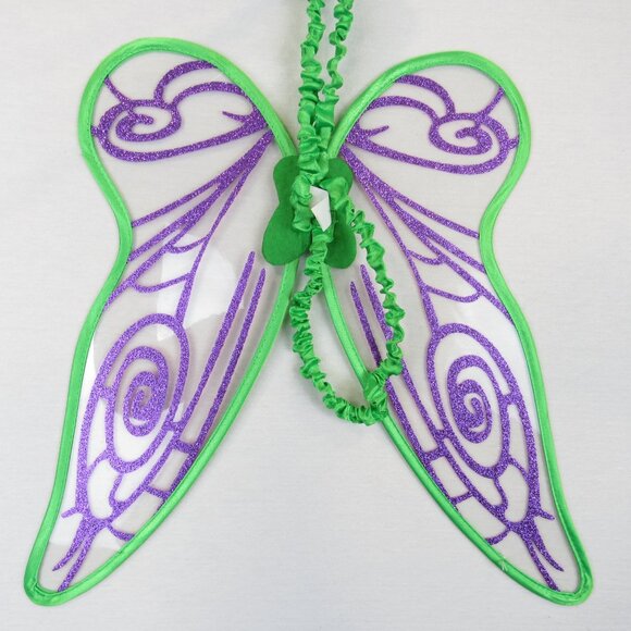 Disney Tinkerbell Fantasy Play Costume Girl's Size 4-6X Sparkly Dress W/Wings - Picture 11 of 14